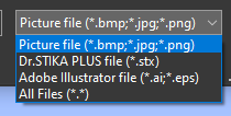 Cut Studio import files extensions.